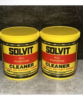 2 Lot SOLVIT Chemical Company All Purpose Cleaner Pine Scent Can Tub 2lb
